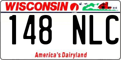 WI license plate 148NLC
