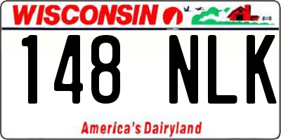 WI license plate 148NLK