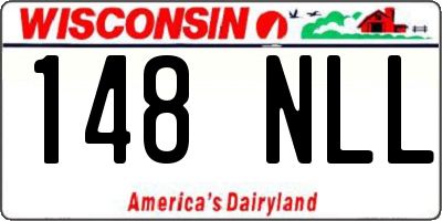 WI license plate 148NLL