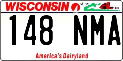 WI license plate 148NMA