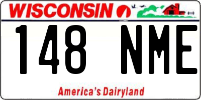 WI license plate 148NME