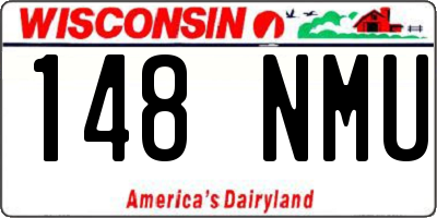 WI license plate 148NMU
