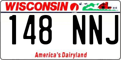 WI license plate 148NNJ