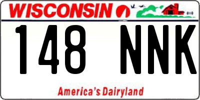 WI license plate 148NNK