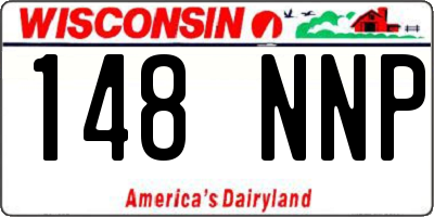 WI license plate 148NNP