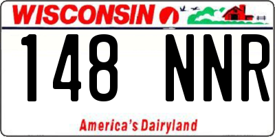 WI license plate 148NNR
