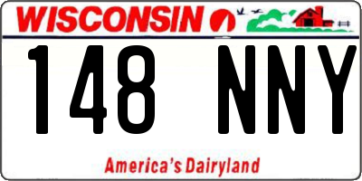 WI license plate 148NNY