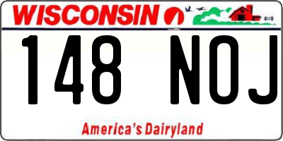 WI license plate 148NOJ