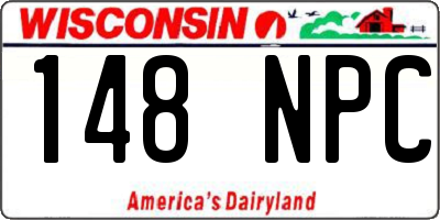 WI license plate 148NPC