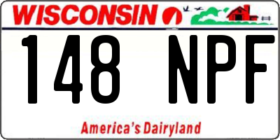 WI license plate 148NPF