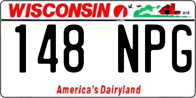 WI license plate 148NPG