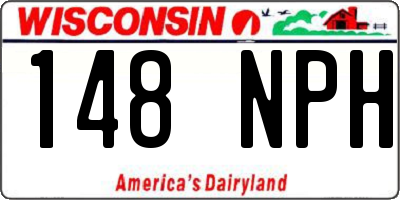 WI license plate 148NPH