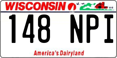 WI license plate 148NPI