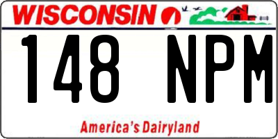 WI license plate 148NPM