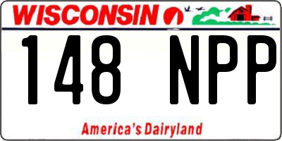 WI license plate 148NPP