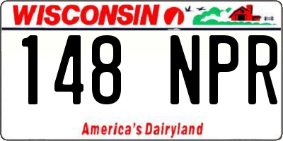 WI license plate 148NPR