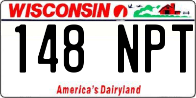 WI license plate 148NPT