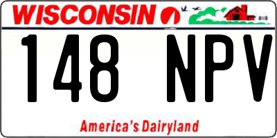 WI license plate 148NPV