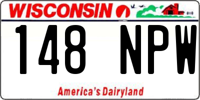 WI license plate 148NPW