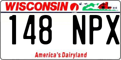 WI license plate 148NPX
