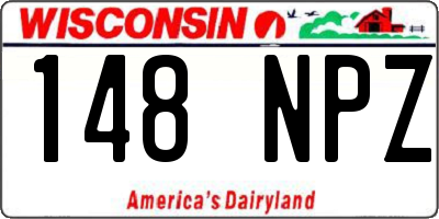 WI license plate 148NPZ