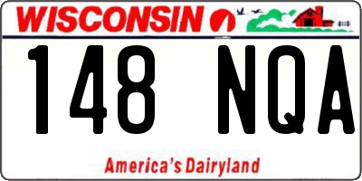 WI license plate 148NQA