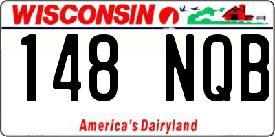 WI license plate 148NQB