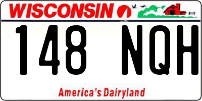 WI license plate 148NQH