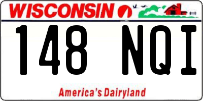 WI license plate 148NQI