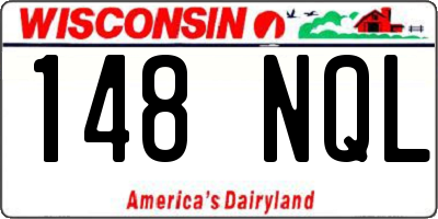 WI license plate 148NQL