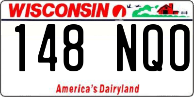 WI license plate 148NQO