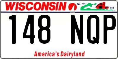 WI license plate 148NQP