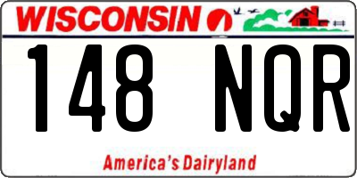 WI license plate 148NQR