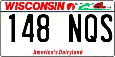 WI license plate 148NQS