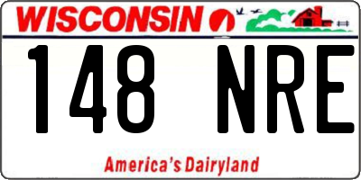 WI license plate 148NRE
