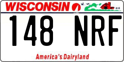 WI license plate 148NRF