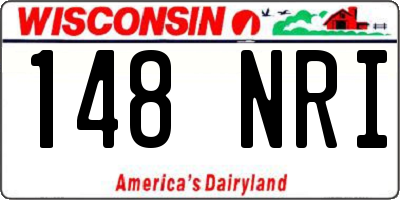 WI license plate 148NRI