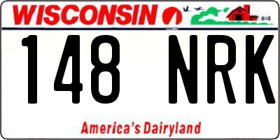 WI license plate 148NRK