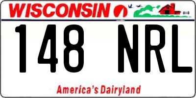 WI license plate 148NRL