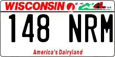 WI license plate 148NRM