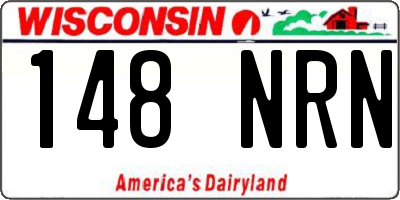 WI license plate 148NRN