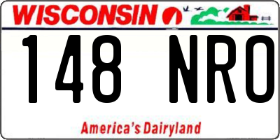 WI license plate 148NRO