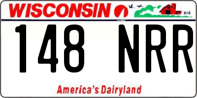 WI license plate 148NRR