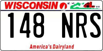 WI license plate 148NRS