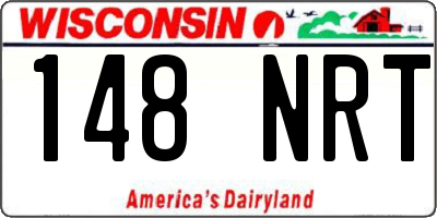 WI license plate 148NRT