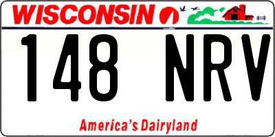 WI license plate 148NRV
