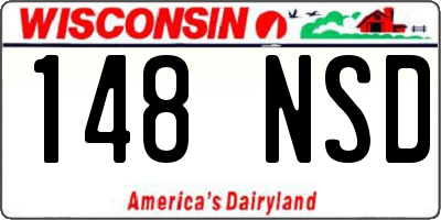 WI license plate 148NSD