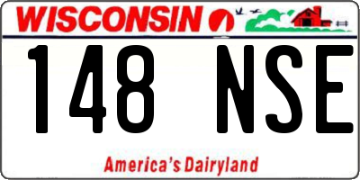 WI license plate 148NSE
