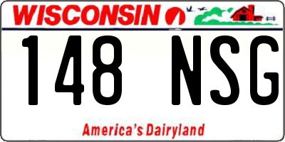 WI license plate 148NSG
