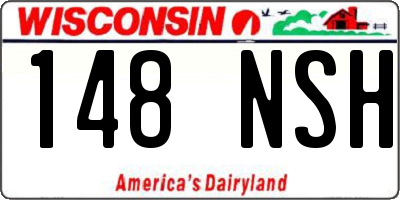 WI license plate 148NSH